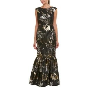 “TRINA TURK” Williams Foiled Floral Gown